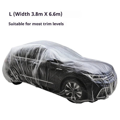 Housse de Protection Voiture Transparente Imperméable Universelle - vue de dessus - Becquet Voiture