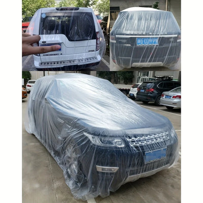 Housse de Protection Voiture Transparente Imperméable Universelle - vue de profil - Becquet Voiture