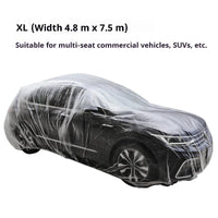 Housse de Protection Voiture Transparente Imperméable Universelle - vue rapprochée - Becquet Voiture