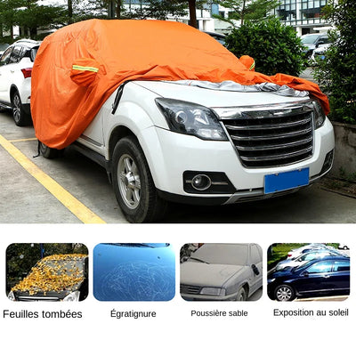 Housse de Protection Voiture Universelle Étanche Berline SUV - vue de profil - Becquet Voiture