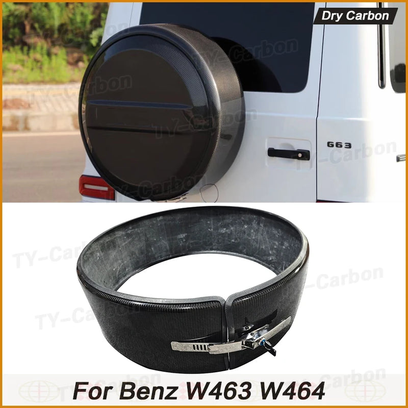 Carbon-Reserveradabdeckung Mercedes G-Klasse W463 - Vorderansicht - Becquet Voiture