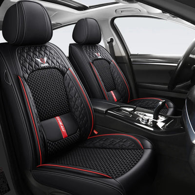 Housse de Siège Auto Cuir Nappa 5 Places Lombaire - vue de profil - Becquet Voiture