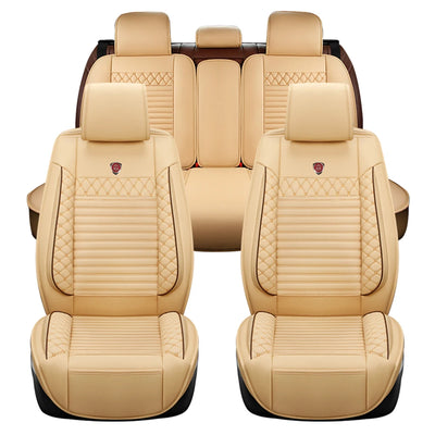 Housse de Siège Auto Cuir Universelle 5 Places - vue arrière 2 - Becquet Voiture
