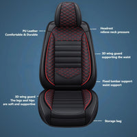 Housse de Siège Auto Cuir Universelle Support Lombaire - installé sur véhicule - Becquet Voiture