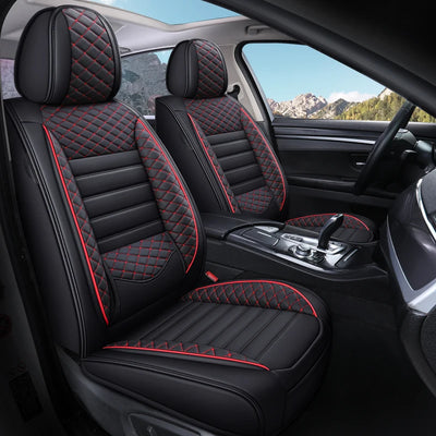 Housse de Siège Auto Cuir Universelle Support Lombaire - vue de trois-quarts - Becquet Voiture