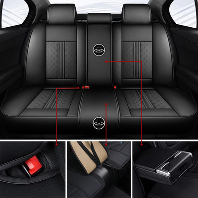 Housse de Siege Cuir Audi A1 A3 A4 A6 Q3 Q5 e-tron - vue arrière - Becquet Voiture