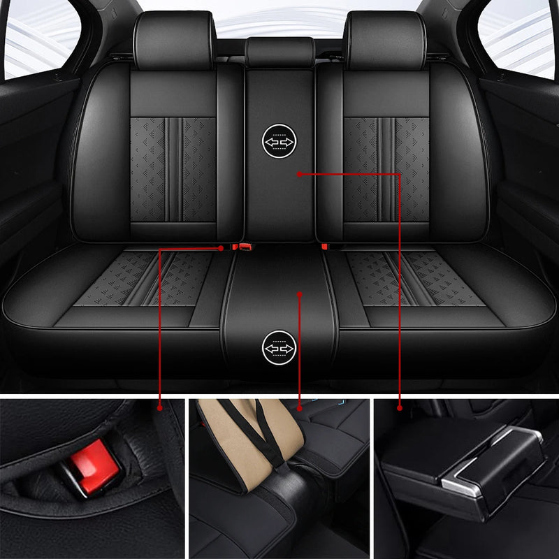 Housse de Siege Cuir Audi A1 A3 A4 A6 Q3 Q5 e-tron - vue arrière - Becquet Voiture