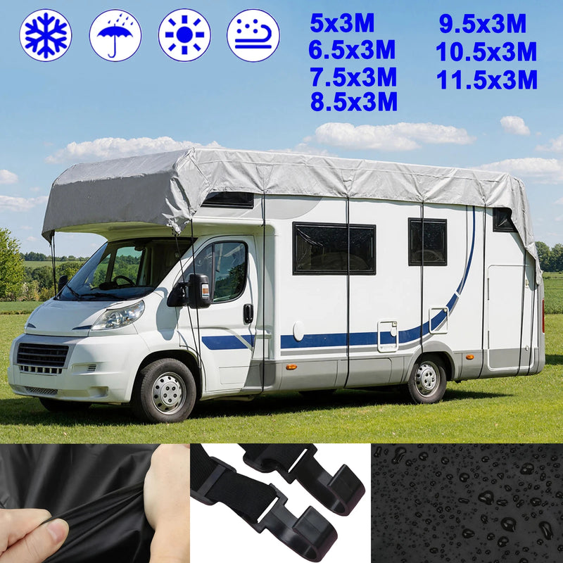 Dachabdeckung für Wohnmobil Oxford 210D UV-beständig - Vorderansicht - Becquet Voiture