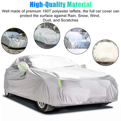 Housse de Voiture Imperméable Universelle 470x180x150 - vue arrière - Becquet Voiture