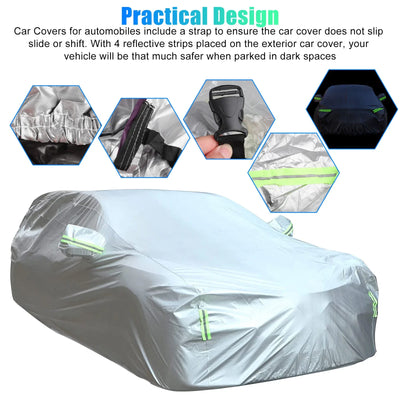 Housse de Voiture Imperméable Universelle 470x180x150 - vue de face - Becquet Voiture
