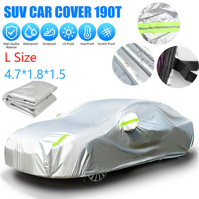 Housse de Voiture Imperméable Universelle 470x180x150 - vue de profil - Becquet Voiture