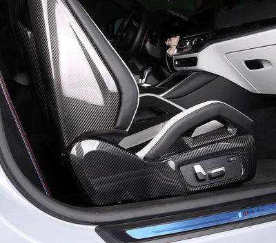 Housse Siège Latérale Carbone BMW G80 G81 G82 G83 - vue arrière - Becquet Voiture