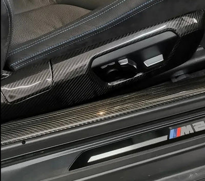 Housse Siège Latérale Carbone BMW M3 M4 F80 F82 - installé sur véhicule - Becquet Voiture