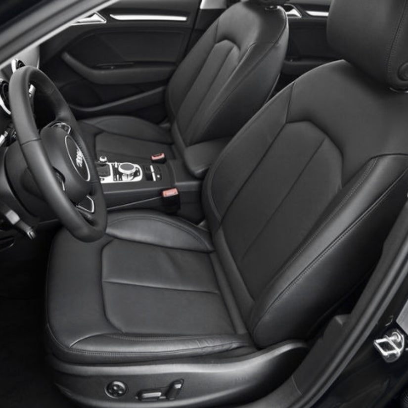 Housse Siege Sur Mesure Audi A3 8P Cuir - vue de face - Becquet Voiture