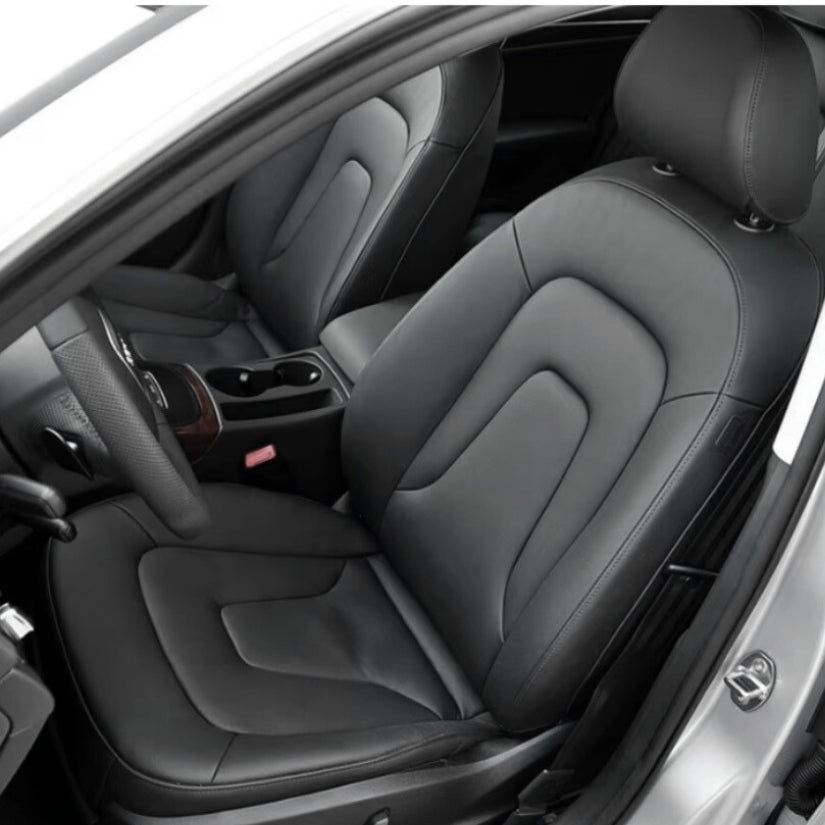 Housse Siege Sur Mesure Audi A4 B8 Cuir - vue de face - Becquet Voiture