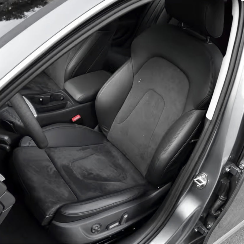 Housse Siege Sur Mesure Audi A4 B8 Sline Cuir - vue de face - Becquet Voiture
