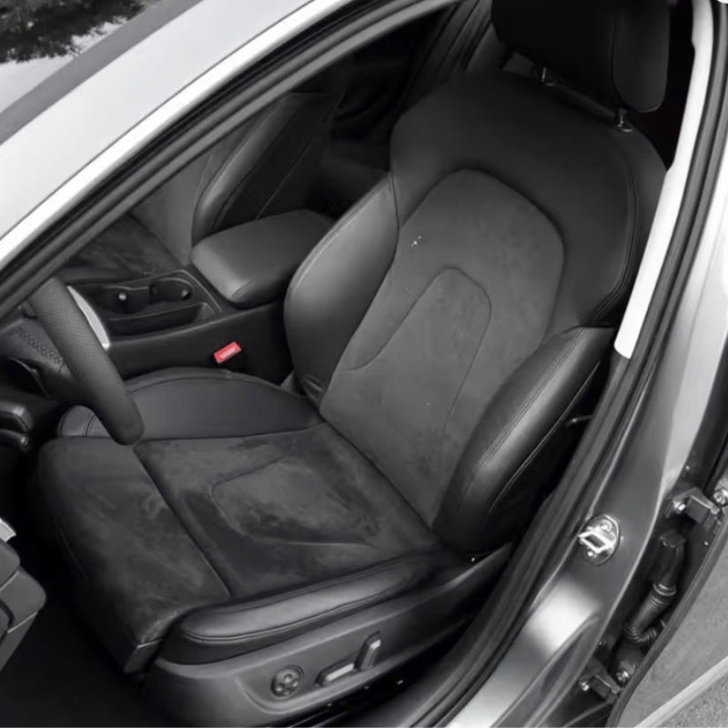 Maßgefertigter Ledersitzbezug Audi A4 B8 S-Line - Vorderansicht - Becquet Voiture