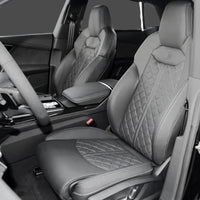Housse Siege Sur Mesure Audi Q8 Cuir - vue de face - Becquet Voiture