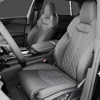 Housse Siege Sur Mesure Audi Q8 Cuir - vue de face - Becquet Voiture