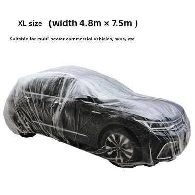 Housse Voiture Transparente Jetable Anti-Poussière - packshot studio - Becquet Voiture