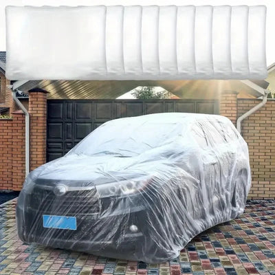 Housse Voiture Transparente Jetable Anti-Poussière - vue de face - Becquet Voiture