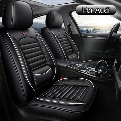 Housses de Siège Auto Cuir Compatibles Audi - vue de face - Becquet Voiture