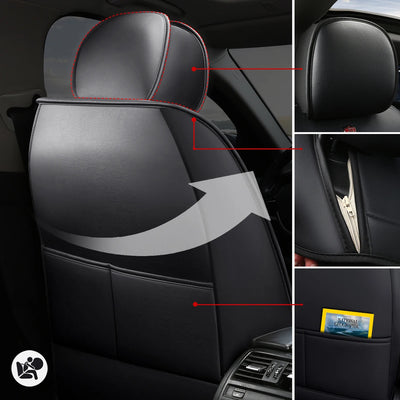 Housses de Siège Auto Cuir Compatibles Audi - vue de profil - Becquet Voiture