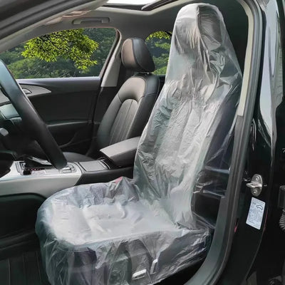 Housses de Siège Auto Jetables Universelles (Kit 50 Pièces) - détail du montage - Becquet Voiture