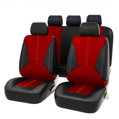 Housses de Siège Auto Universelles Cuir 5 Places (Kit 9 Pièces) - packshot studio - Becquet Voiture