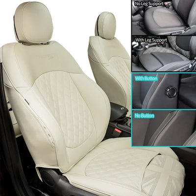 Housses de Siège Cuir Mini Cooper Clubman Countryman - vue de face 2 - Becquet Voiture