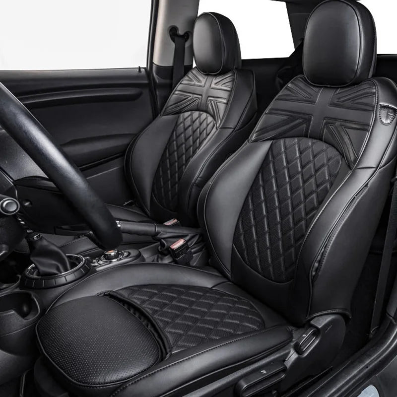 Housses de Siège Cuir Mini Cooper Clubman Countryman - vue de face - Becquet Voiture