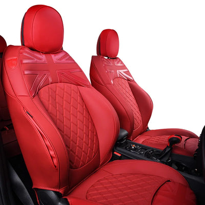Housses de Siège Cuir Mini Cooper Clubman Countryman - vue de trois-quarts - Becquet Voiture