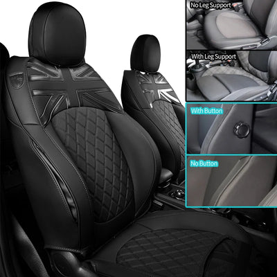 Housses de Siège Cuir Mini Cooper Clubman Countryman - vue rapprochée - Becquet Voiture
