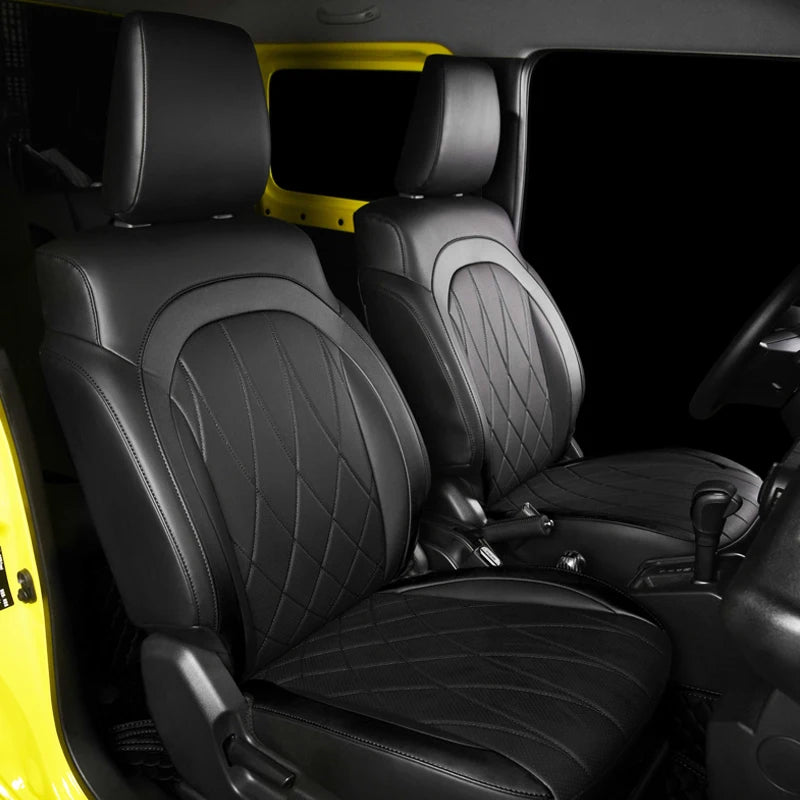 Housses de Siège Cuir Suzuki Jimny JB64 JB74 2019-2022 - vue de face - Becquet Voiture