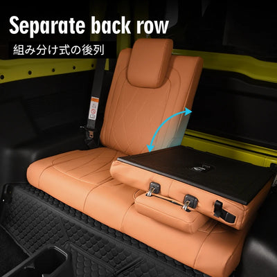 Housses de Siège Cuir Suzuki Jimny JB64 JB74 2019-2022 - vue de trois-quarts - Becquet Voiture