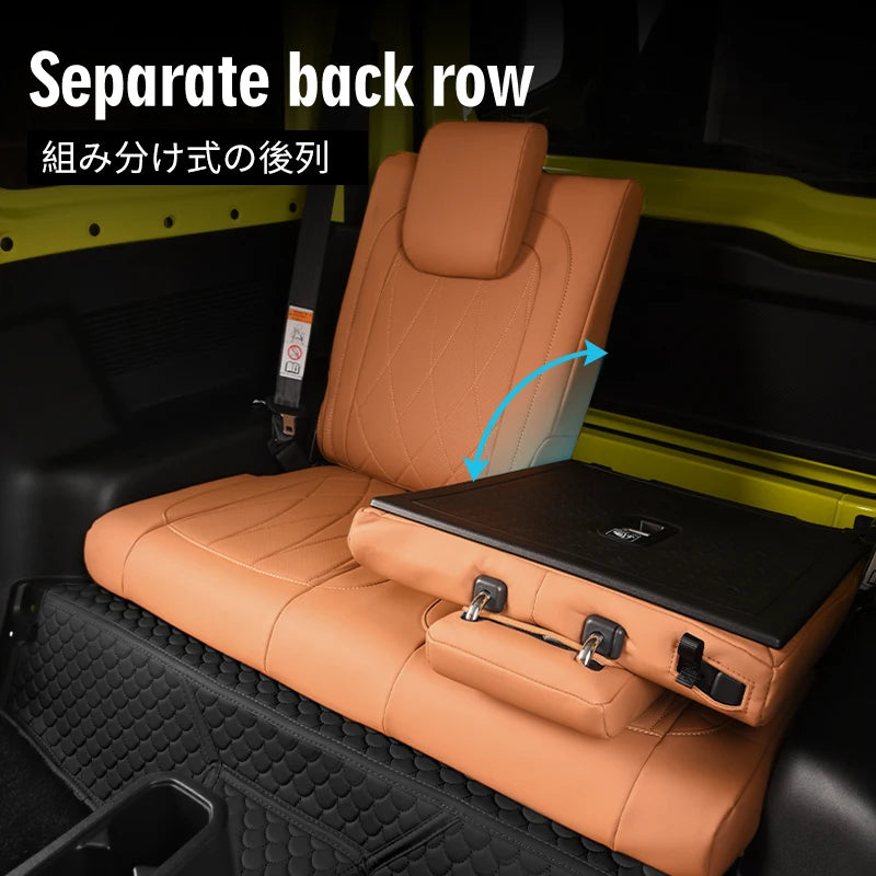 Housses de Siège Cuir Suzuki Jimny JB64 JB74 2019-2022 - vue de trois-quarts - Becquet Voiture