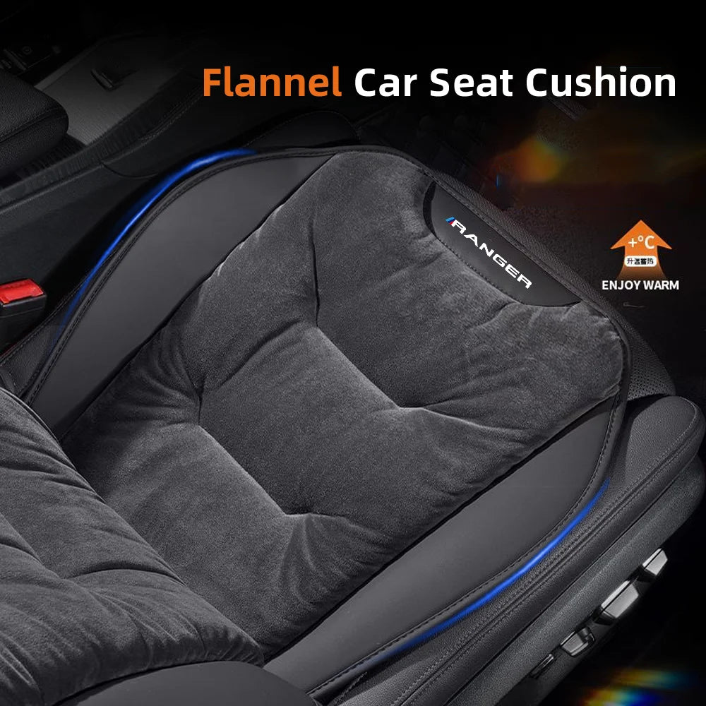 Housses de Siège Hiver Peluche Ford Ranger T7 T9 Raptor - vue de face - Becquet Voiture
