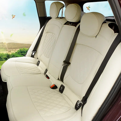 Housses de Siège Mini Cooper Ensemble Complet Beige - vue de profil - Becquet Voiture