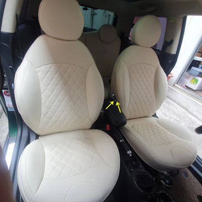 Housses de Siège Mini Cooper Ensemble Complet Beige - vue rapprochée - Becquet Voiture