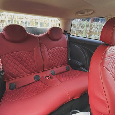 Housses de Siège Mini Cooper R55 R56 R57 2008-2015 - vue de trois-quarts - Becquet Voiture