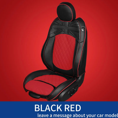 Housses de Siège Sur-Mesure pour Mini Cooper – Cuir Premium Antidérapant - vue de face 2 - Becquet Voiture