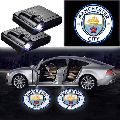 Projecteurs de porte LED Manchester City, Lot 2 pièces