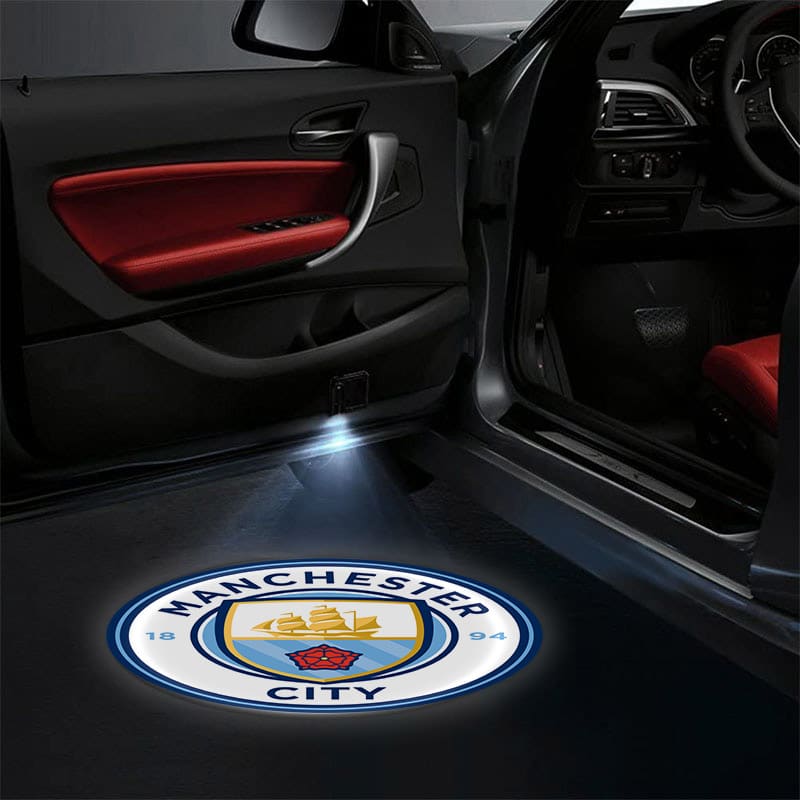 Projecteurs de porte LED Manchester City, Lot 2 pièces