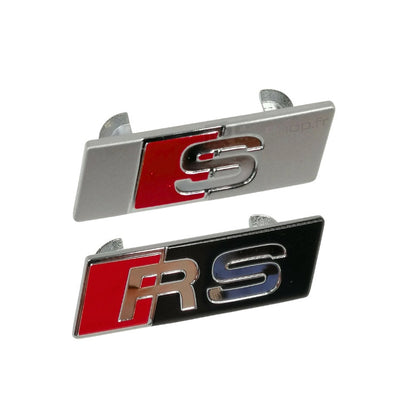 Insert Aluminium Volant Audi Logo S RS - vue de face - Becquet Voiture