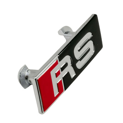 Insert Aluminium Volant Audi Logo S RS - vue de trois-quarts - Becquet Voiture