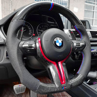 Insert Carbone Volant BMW F10 F20 F30 F80 - vue de trois-quarts - Becquet Voiture