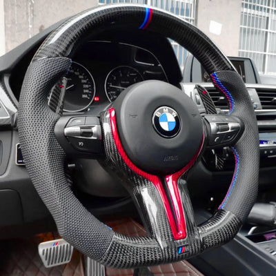 Insert Carbone Volant BMW F10 F20 F30 F80 - vue de trois-quarts - Becquet Voiture