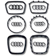 Insert Cerclage et Logo Volant Audi Noir Chrome