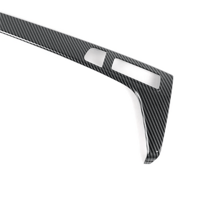 Insert console centrale carbone Audi A5 B9 - détail du montage - Becquet Voiture