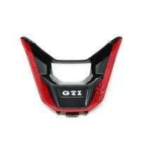 Insert Logo Volant VW Golf 8 GTI R Noir Bleu - vue de face - Becquet Voiture